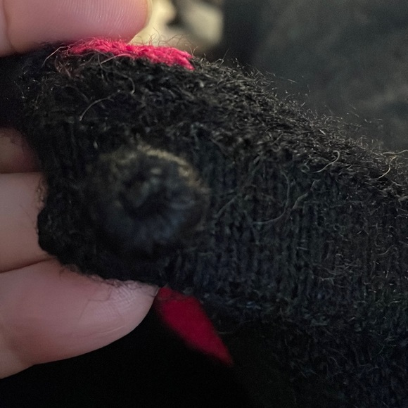 Colorful Alpaca Button Front Collared Cardigan - Picture 4 of 4